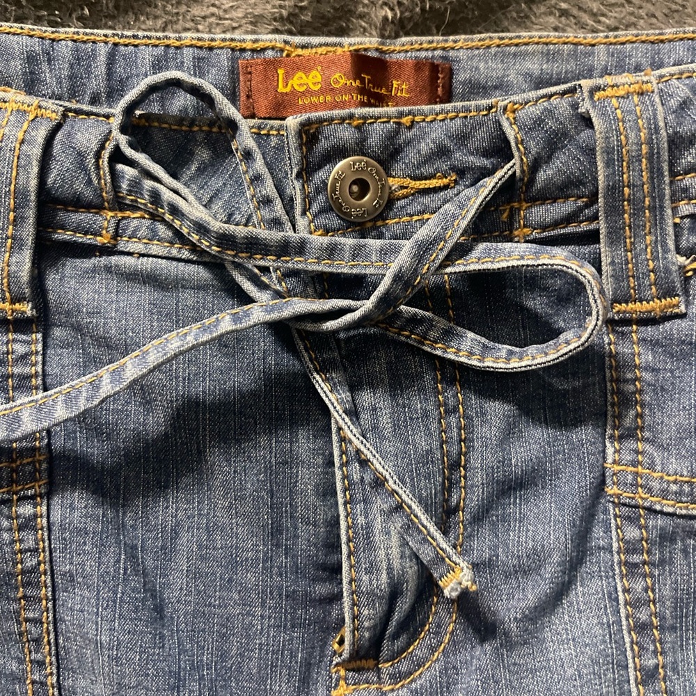 Low Waist Jean Skirt/Shorts